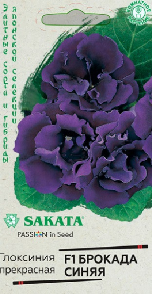 Глоксиния Брокада синяя F1 4шт ц/п (Гавриш) Эксклюзив
