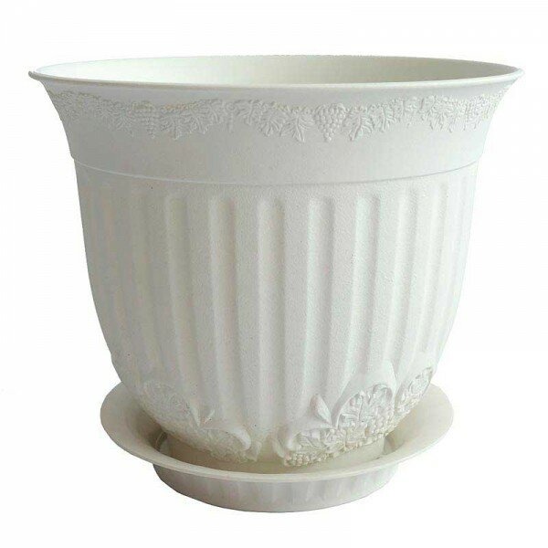 Кашпо Европа 1,7л с/п белый (М пласт)