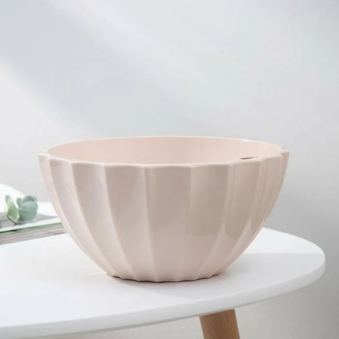 Кашпо Ракушка 2,4л с дрен.вставкой жемчуг (ПластАвеню)