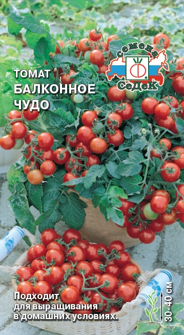 Томат Балконное чудо 0,2г ц/п (Седек) скороспелый