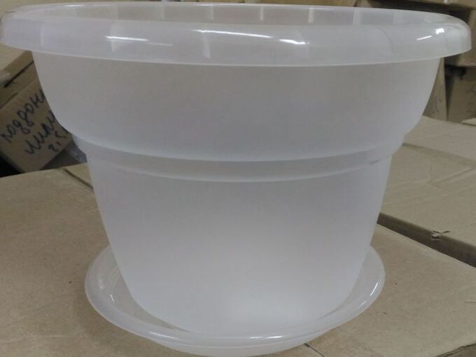 Горшок для Орхидей Милано 22 прозрачный 3,2л (Техпласт)