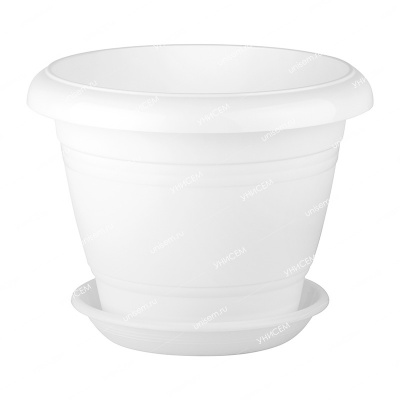 Кашпо Фестона 22 3,3л с/п белый (Техпласт)