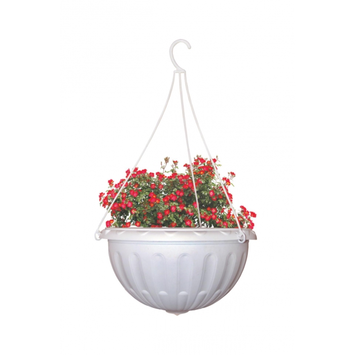 Кашпо подвесное Джулия 8л белый БШ1458 (М пласт) 