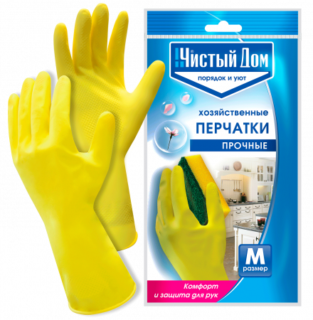 Перчатки хозяйственные (M) 12шт/уп (ТехЭкс) 06-893