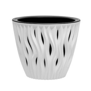Кашпо Вдохновение 7,5л белый-черный КШ-8666 (ВМС)
