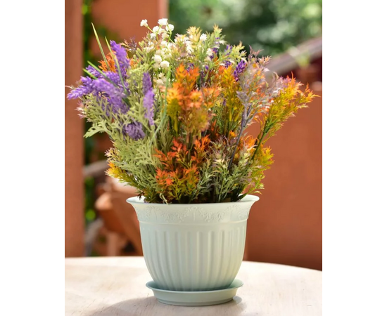 Кашпо Виноград 13 с/п 0,5л мята (Техпласт)