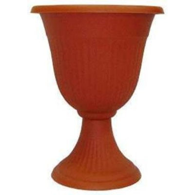 Кашпо Ливия 35 терракот высокий с ножкой М3203 (М пласт)