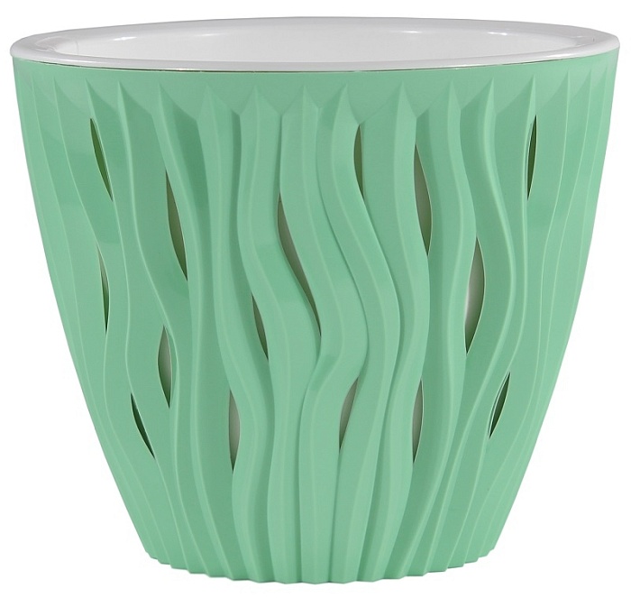 Кашпо Вдохновение 1,6л Мята КШ-4072 (ВМС)