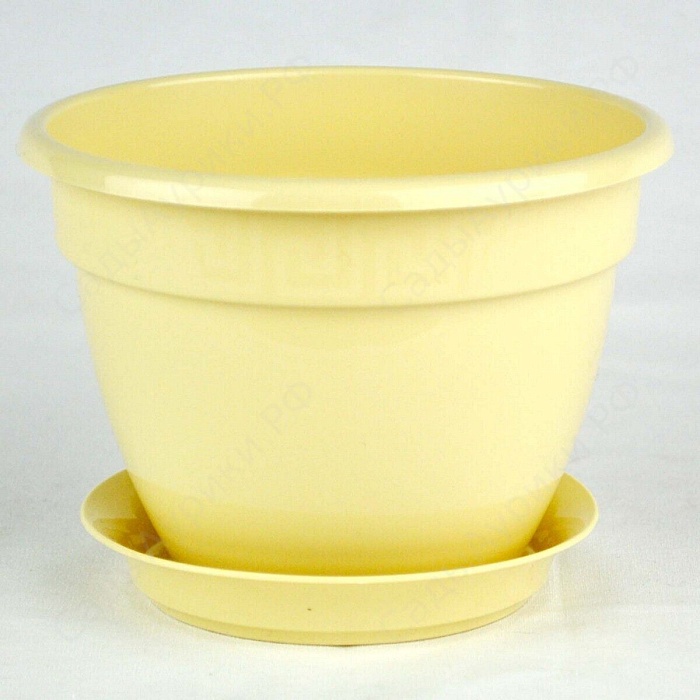 Кашпо Антик 13 крем 0,75л (Техпласт)