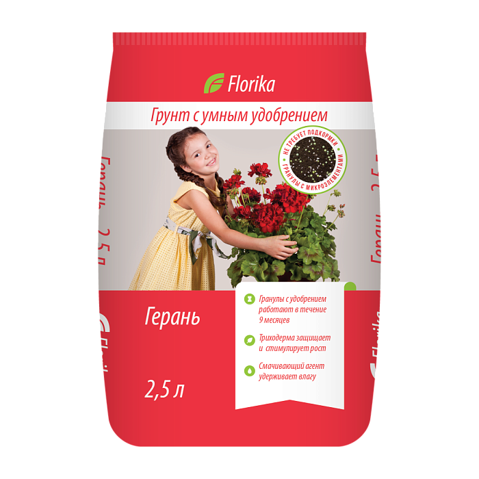 Грунт Флорика Герань 2,5л (ЛамаТ) 6/12/720