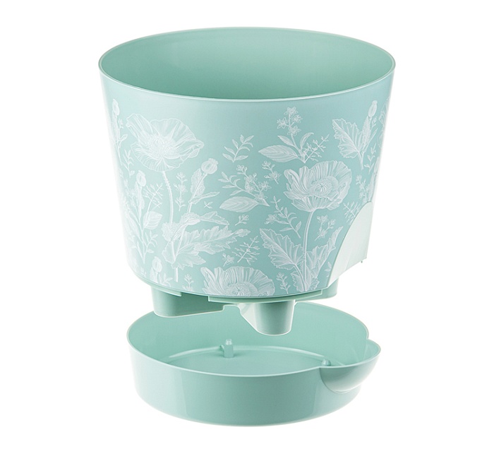 Кашпо Ника 15 с/п 1,6л Маки М3077 (М пласт) 