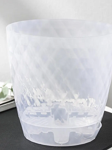 Кашпо Румба 3л Прозрачный (ПластАвеню) 2/24