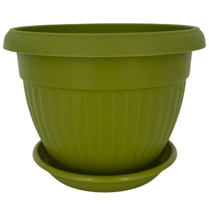 Кашпо Флора 20 с/п 2,6л папоротник (Техпласт)