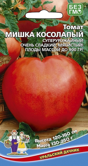 Томат Мишка косолапый 20шт ц/п (УД) суперурожайный,индетермин,мясистый, до 900г