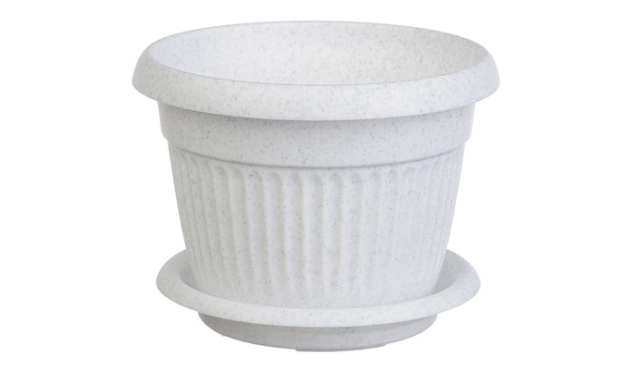 Кашпо Ливия 42 мрамор 26л с/п М3028 (М пласт) 