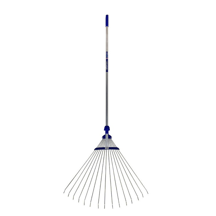 Грабли веерные проволочные раздвижные 15 зуб. с/ч мет.телескопич. (Иагро)