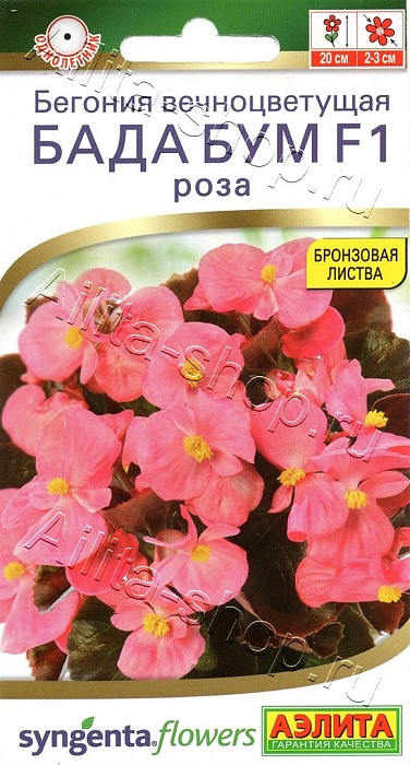 Бегония Бада Бум Роза F1 5шт ц/п (Аэлита)