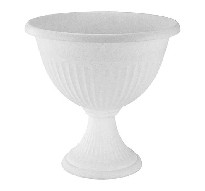 Кашпо Ливия 31 мрамор низкий с ножкой М3206 (М пласт)