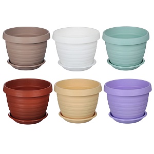 Кашпо Толедо 17 2л с/п белый (Техпласт)