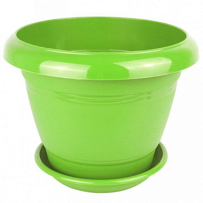 Кашпо Фестона 19 2,1л с/п зеленый (Техпласт)