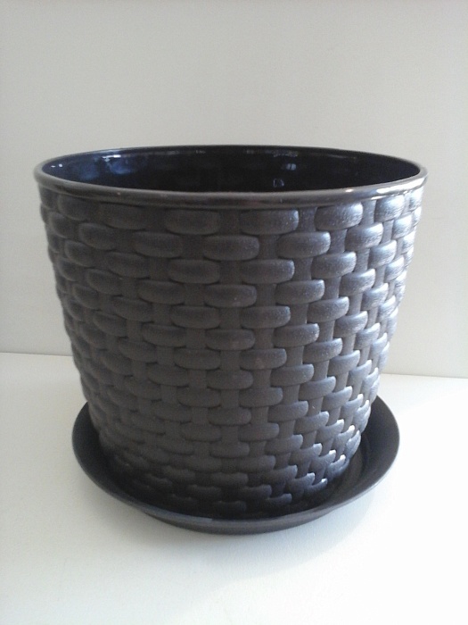 Кашпо Ротанг 15,5 коричневый М3081 (М пласт) 