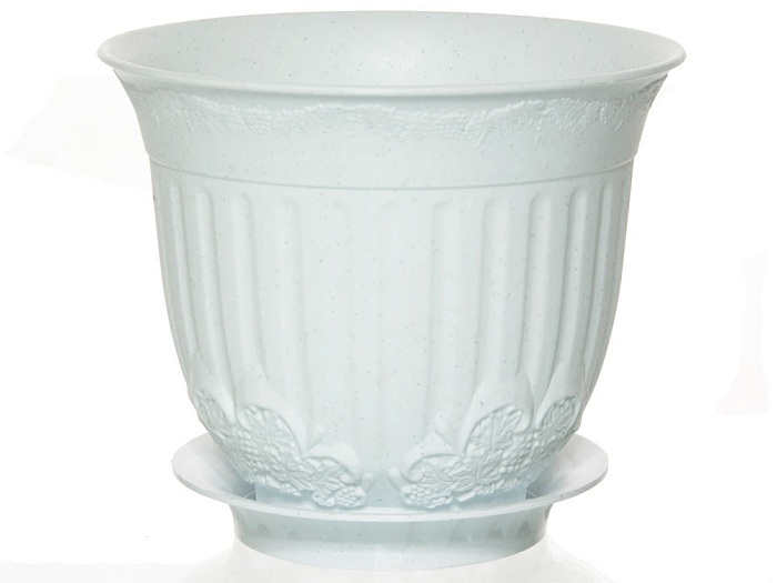 Кашпо Европа 0,2л с/п белый (М пласт)