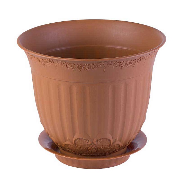 Кашпо Европа 0,7л с/п терракот (М пласт)