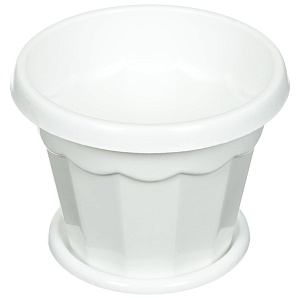 Кашпо Гармония 7л с/п белый (Альтернатива)