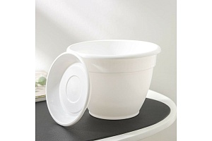 Кашпо Антик 36 белый 16,6л (Техпласт)