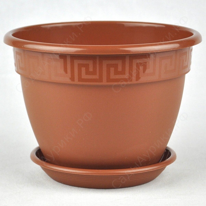 Кашпо Антик 19 терракот 2,6л (Техпласт)