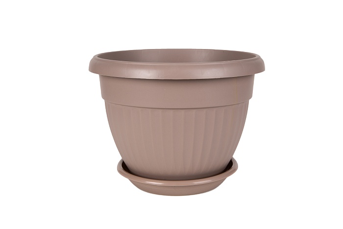 Кашпо Флора 20 с/п 2,6л фраппе (Техпласт)