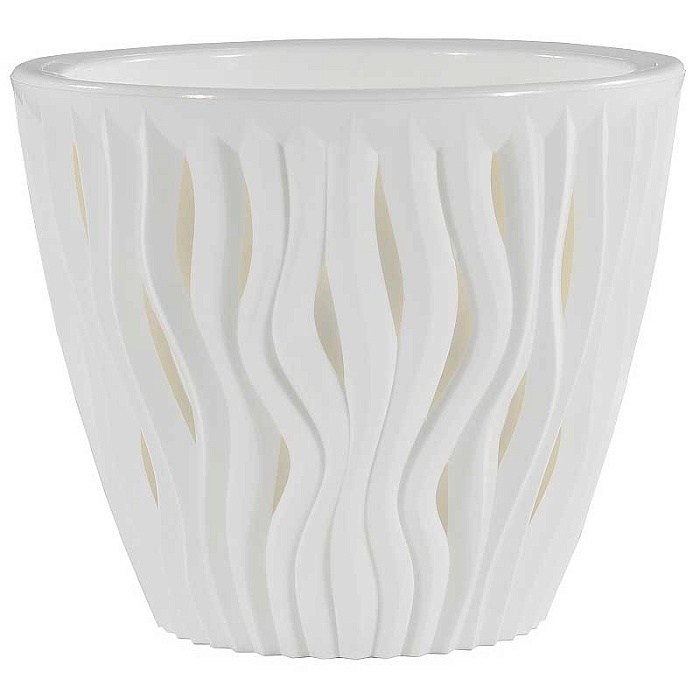 Кашпо Вдохновение 3л белый-белый КШ-5739 (ВМС)