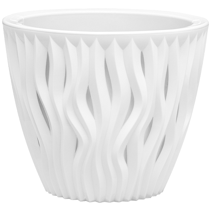 Кашпо Вдохновение 1,6л белый-белый КШ-5737 (ВМС)