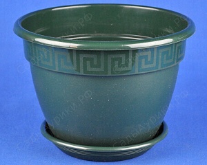 Кашпо Антик 19 малахит 2,6л  (Техпласт)