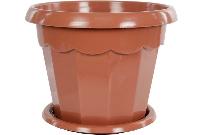 Кашпо Гармония 7л с/п корич. (Альтернатива)