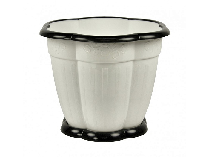 Кашпо Восторг 1,5л с/п белый М1234 (Альтернатива) 