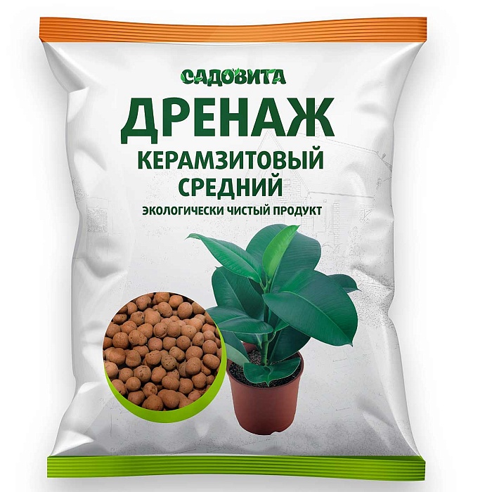 Дренаж керамзитовый средний 2л (Садовита) 5/10