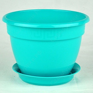 Кашпо Антик 13 бирюза 0,75л (Техпласт)