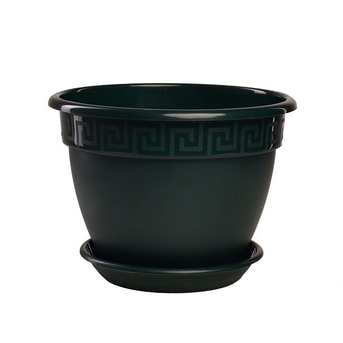 Кашпо Антик 22 малахит 3,6л (Техпласт)