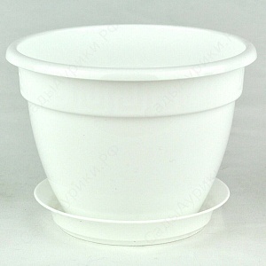 Кашпо Антик 22 белый 3,6л (Техпласт)