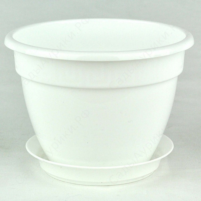 Кашпо Антик 22 белый 3,6л (Техпласт)