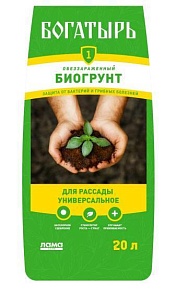 Грунт Богатырь универсальный рассада 20л (ЛамаТ) 5/120